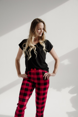 360 Checkered Forex Pijama Pants - rojo