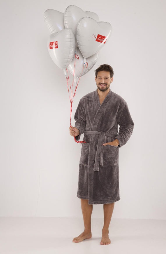 391 Albornoz de hombre Hugo De lafense - gris