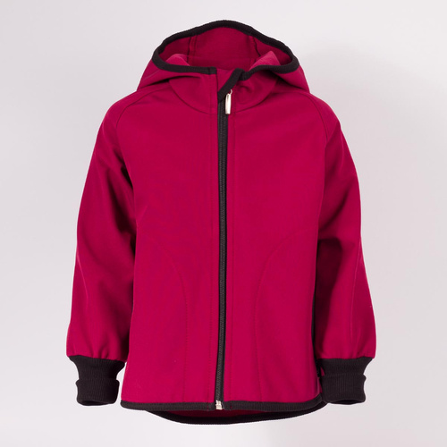 229002 Nicol Chaqueta softshell para niña con capucha, forro polar, reflectante - burdeos