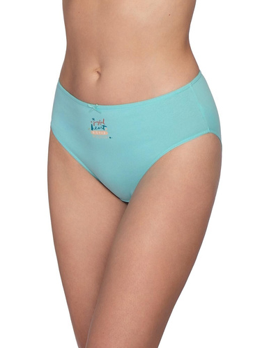 Panties L-120 BI-103 Lama – Algodón, corte clásico bikini, 3 piezas