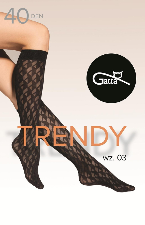 Calcetines Gatta Trendy 03 - 40 den, estampado geométrico