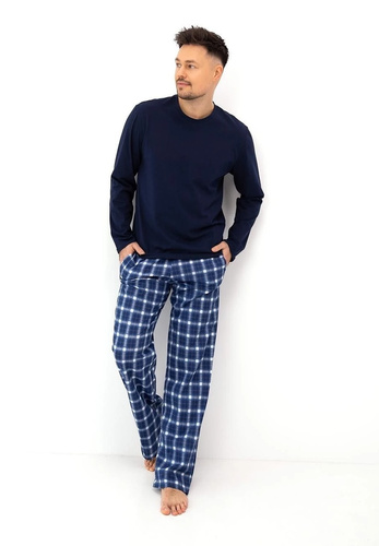Pijama hombre Sensis Carter 100% algodón manga larga pantalones a cuadros