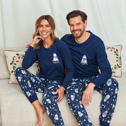 7338 Pijama de hombre Doctor Nap Cozy Bear - algodón, manga larga y pantalón