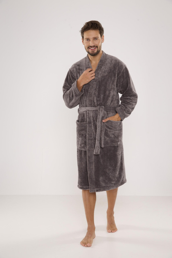 391 Albornoz de hombre Hugo De lafense - gris