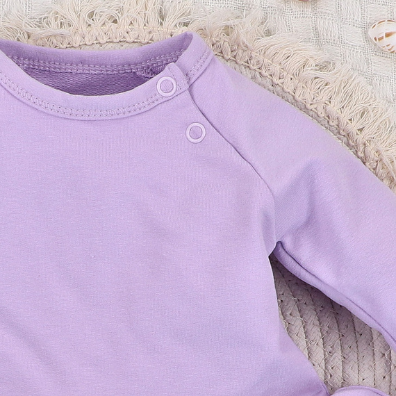 ABN-5487 Vestido para bebé Underwater World Nini - algodón orgánico, morado, manga larga