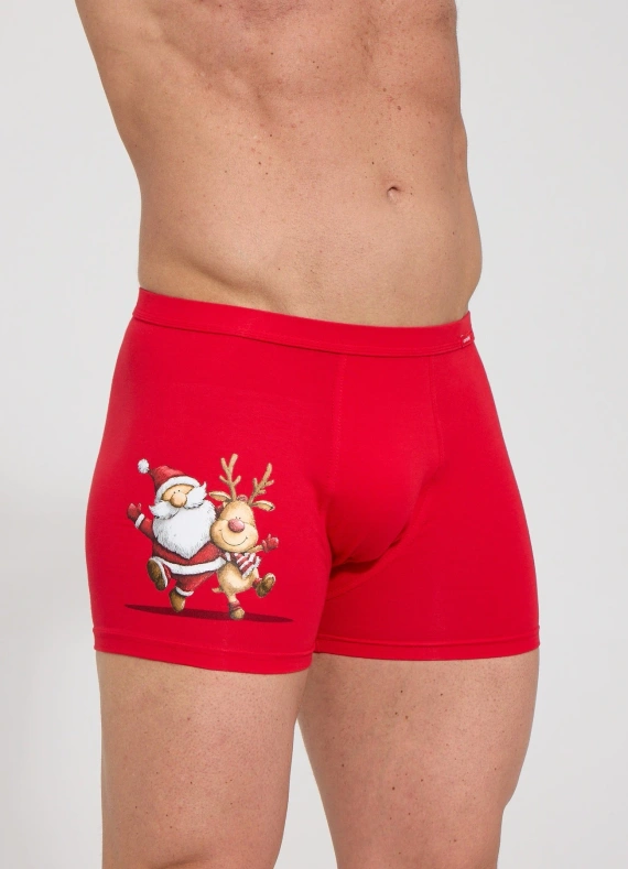 007/86 Friend Bóxer para hombre Cornette Christmas de algodón ajustado con diseño navideño