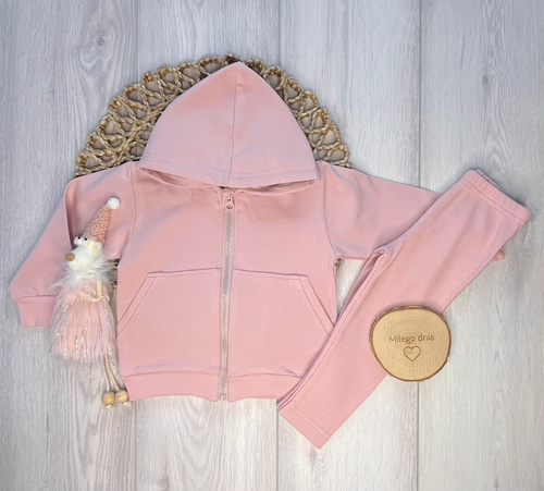 Mamatti DR2153 chándal bebé niña - conjunto rosa con capucha