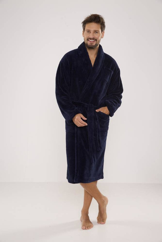 811 Bata de felpa para hombre De Lafense - azul marino