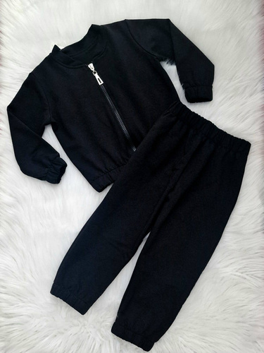 Sudadera bomber para niños Grace Bambarillo negra - elegante y cómoda para niñas