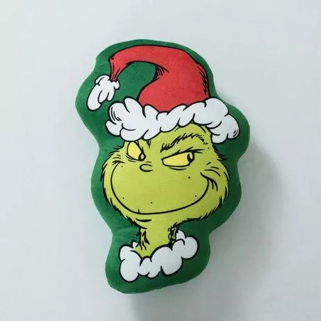 Cojín Grinch JF24 35x23 verde suave peluche Jerry Fabrics