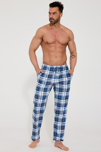 Pantalones pijama hombre Cornette 691/63 100% algodón cuadros bolsillos