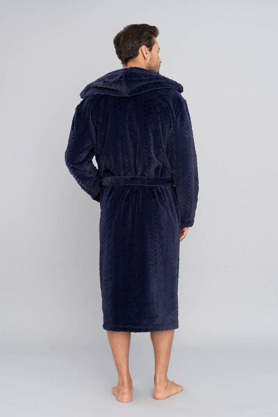 Zygmunt Albornoz para hombre con capucha Moda Italiana - azul marino