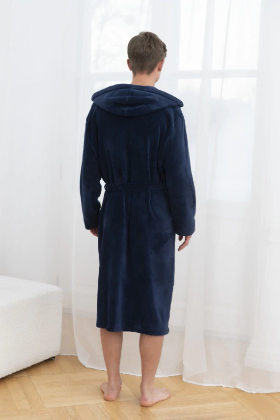 Mimas Albornoz para hombre con capucha Moda Italiana - azul marino