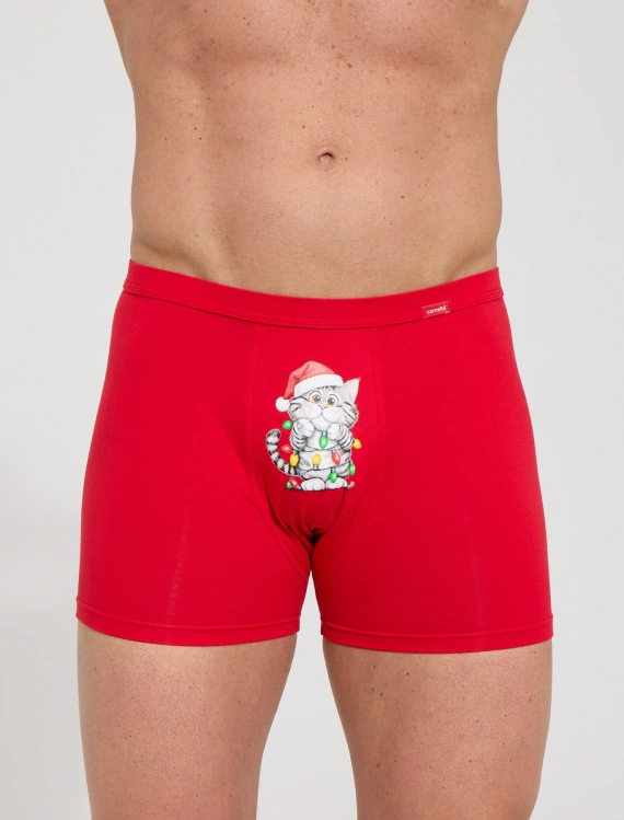 007/84 Cat 2 Bóxer hombre Cornette Christmas de algodón ajustados con diseño navideño