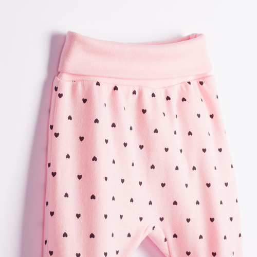Pantalones cortos para bebé Nicol Tosia 225009 100% algodón rosa con corazones