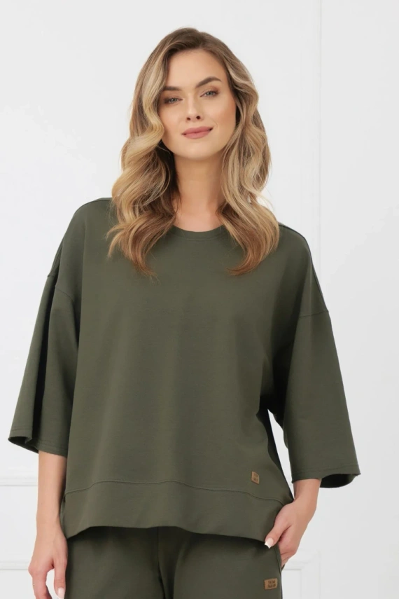 Sudadera Kaori Italian Fashion 3/4 manga algodón