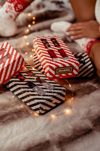 Set de Navidad para mujer Milena 0811.018 - algodón 3 pares de calcetines en caja