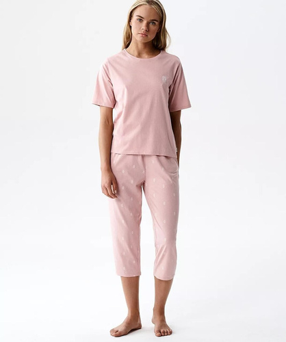 Pijama mujer Atlantic NLP-511 algodón 100% cómodo pantalón 3/4