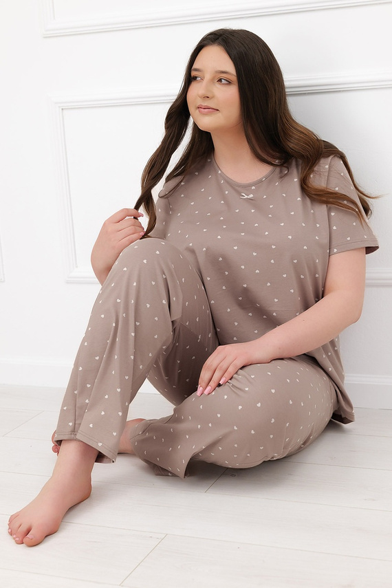 Pijama de mujer Italian Fashion Madura algodón manga corta pantalón largo