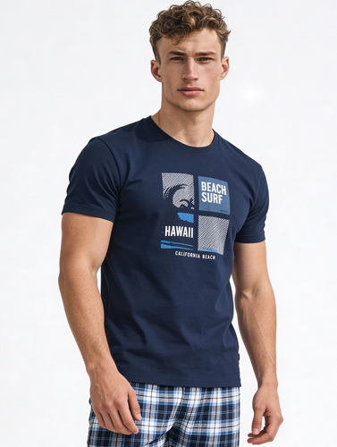 Cornette F&Y551/56 Hawaii– pijama adolescente para niño 100% algodón con manga corta