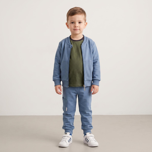 228276 Nicol FARMA Pantalones deportivos para niño azules con bolsillo algodón