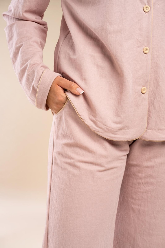 Pijama de mujer MK42 Blush Hour Belle Reverie - rosa, botones