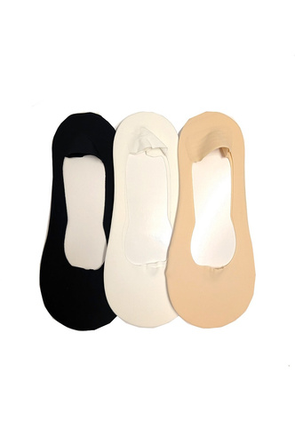 Calcetines invisibles bailarina Magnetis GC-251139 algodón silicona beige