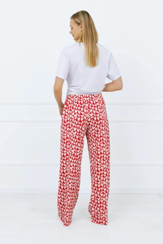 Evora Pantalón de pijama de mujer, largo Moda Italiana - estampado