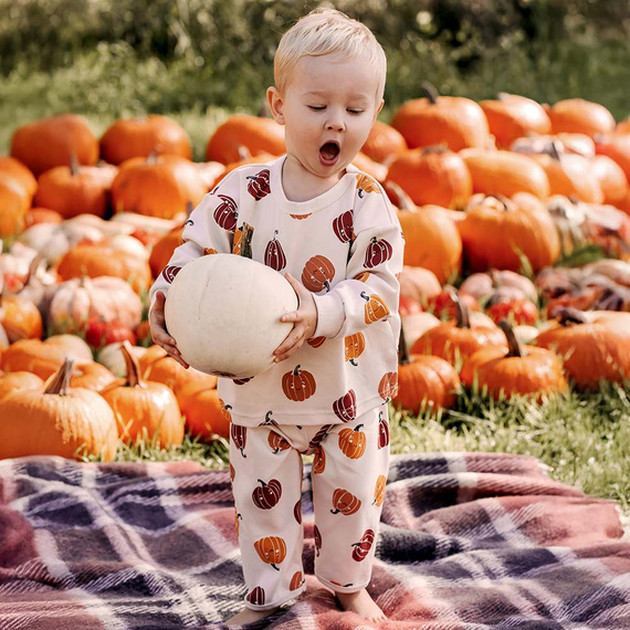 Eevi Pijama de Halloween para niños - crudo, calabazas, algodón, cómodo