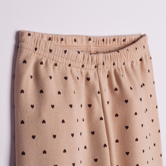 Nicol Hania 226036 Pijama para niña 100% algodón Corazones beige
