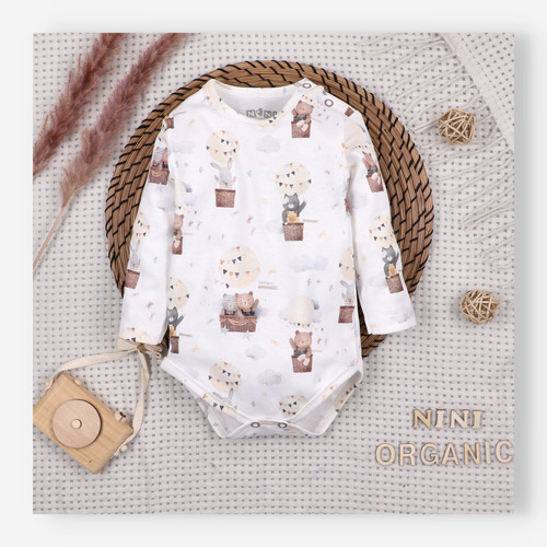 Body Nini 100% Balloon Friends algodón orgánico, fabricado en Polonia