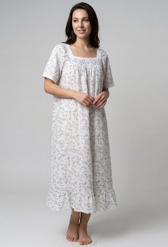Camisón Unikat Agnes 100% Algodón Largo de Verano con Volantes