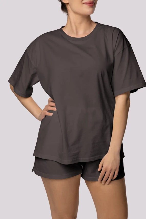 Bliss pijama de mujer de manga corta Mona grafito