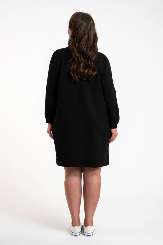 Malmo túnica de manga larga para mujer Italian Fashion - negro