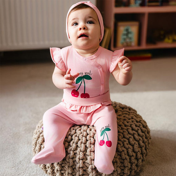 Body bebé Eevi Cherry manga corta algodón elástico cómodo