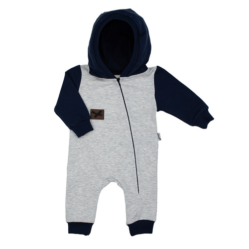 219271 Pantalones de chándal Willy Nicol - gris y azul marino con capucha y cremallera