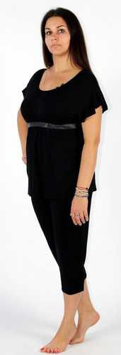 448 Julie Pijama 3/4 mujer - negro