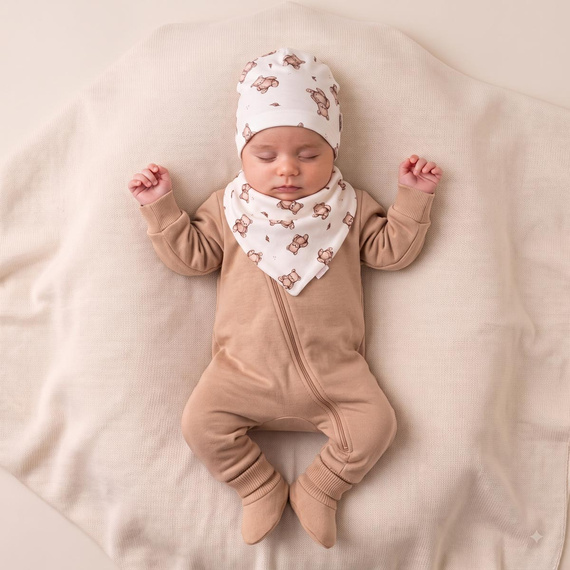 227271 Nicol BENEK Pijama de chándal + botitas para bebé marrón