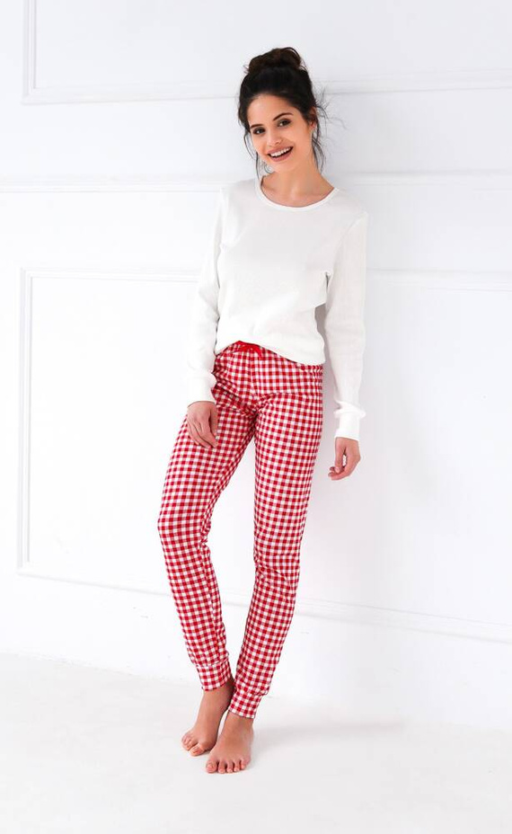 Pijama Sensis Perfect Ladies - crema y rojo