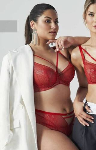 2128 Sujetador suave Ava - rojo
