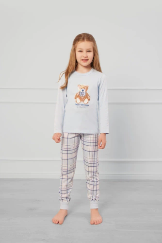 Katrin Pijama de niña Moda Italiana - azul/estampado