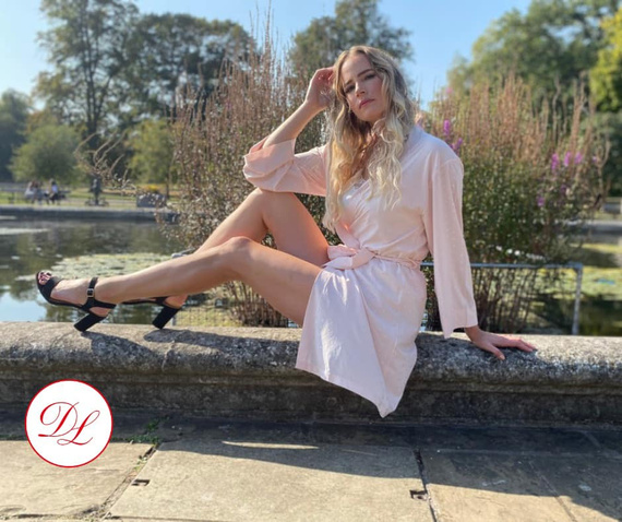 411 Albornoz corto de mujer Jeanne Forex - Salmón