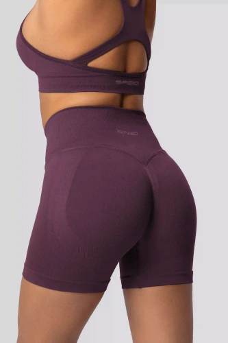 Spaio PUSH-UP PRO shorts moldeadores sin costuras tiro alto fitness plum