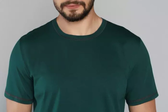 Narvik Pijama de manga corta para hombre, pantalón corto Italian Fashion- verde/estampado