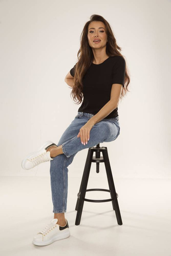 698 Freya Blusa de manga corta De Lafense - negro