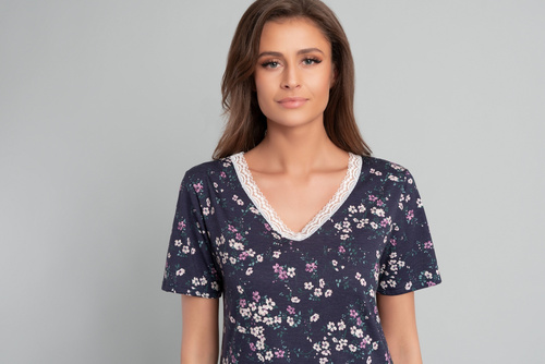 Camisón de manga corta Evita Moda Italiana - estampado