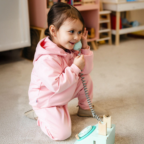 Chándal niña Eevi Cherry rosa algodón conjunto sudadera pantalón