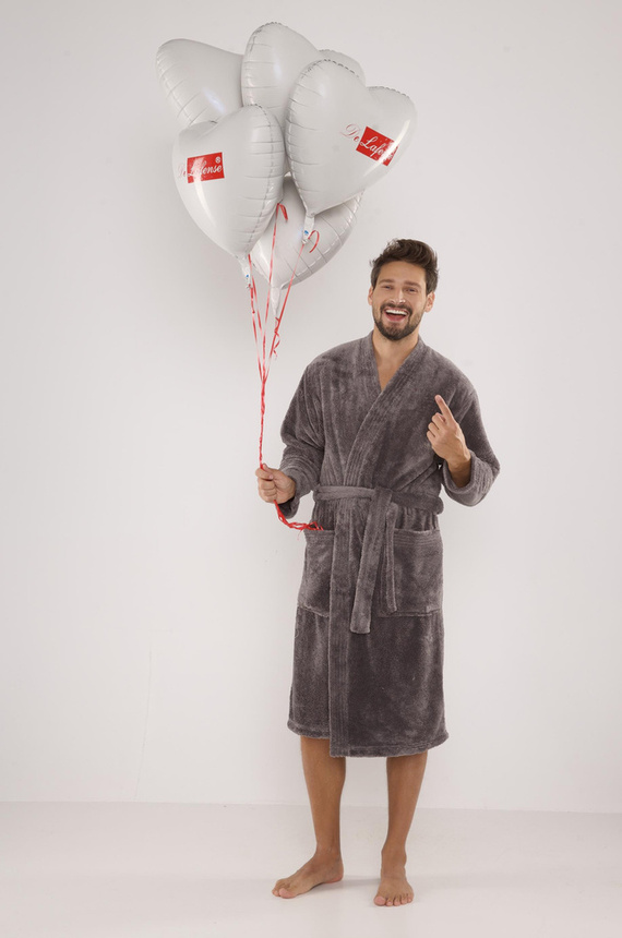 391 Albornoz de hombre Hugo De lafense - gris