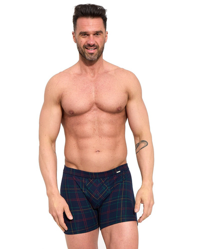 Bóxer para hombre Cornette Prime 904/140 azul marino de algodón ajustado
