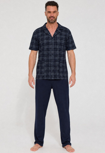 Pijama para hombre Cornette 318/63 100% algodón manga corta pantalón largo